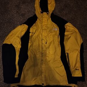 The North Face Yellow and Black Jacket Gorr-tex PTFE